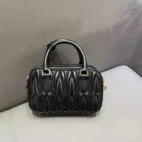 【RR】5BB123黑色时尚百搭女士黑色单肩菱格肩包10