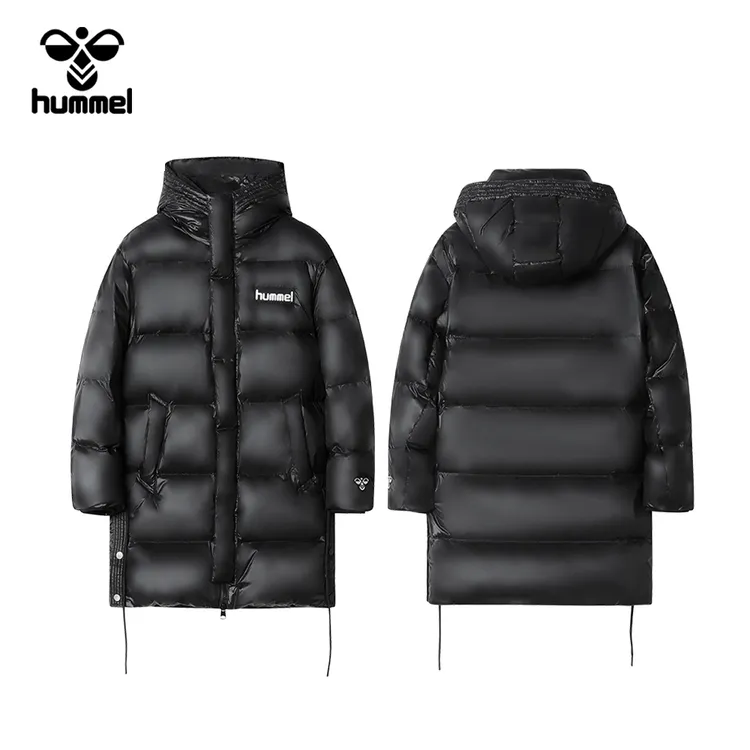 HUMMEL 冬季中长户外运动风时尚防寒舒适保暖男女连帽潮流羽绒服
