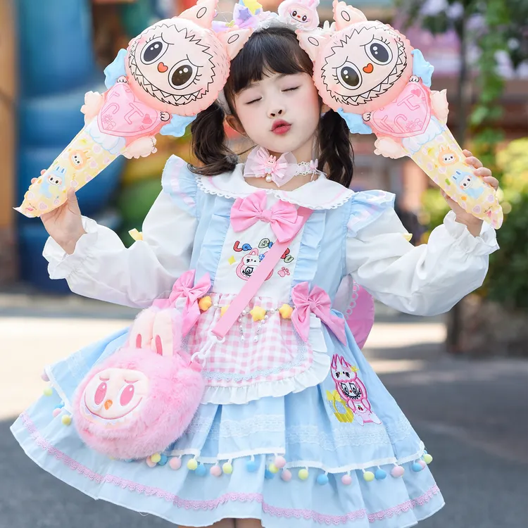 拉布布洛丽塔公主裙长袖秋冬原创设计连衣裙可爱棉布生日女宝裙子