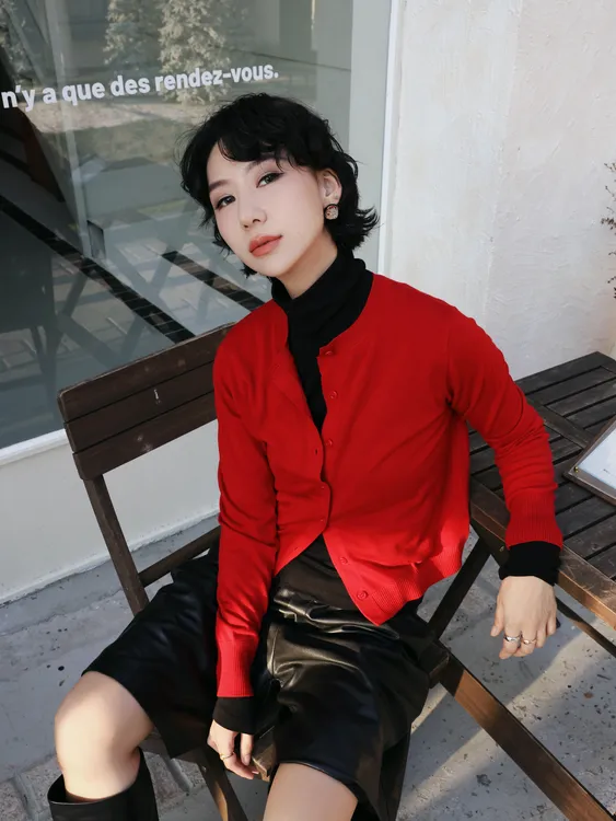TT设计师【胭脂海棠】日系高级感松弛感美利奴羊毛针织衫TT191206
