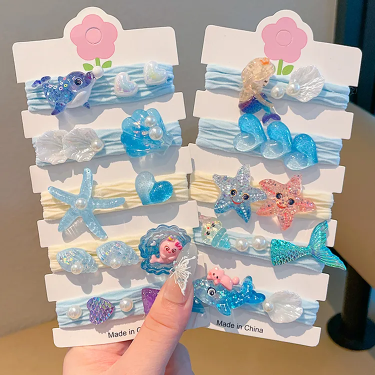 儿童发圈女童可爱卡通海星发绳宝宝头饰女孩不伤发高弹力头绳发饰