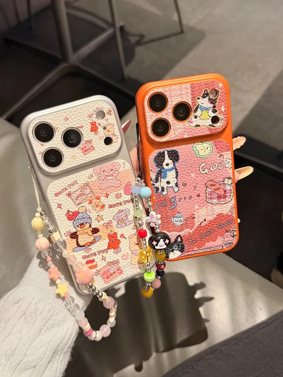 [大视窗皮纹]可爱动物超薄PC壳可选磁吸适用苹果17/16/15保护壳