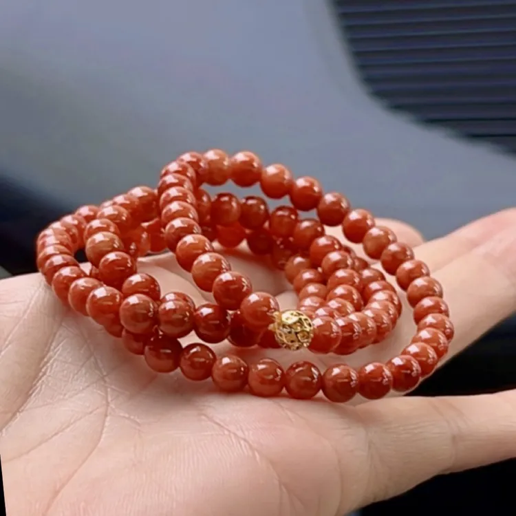 红翡玉珠子手链项链天然翡翠A货冰种玉石转运珠多样性款式珠链