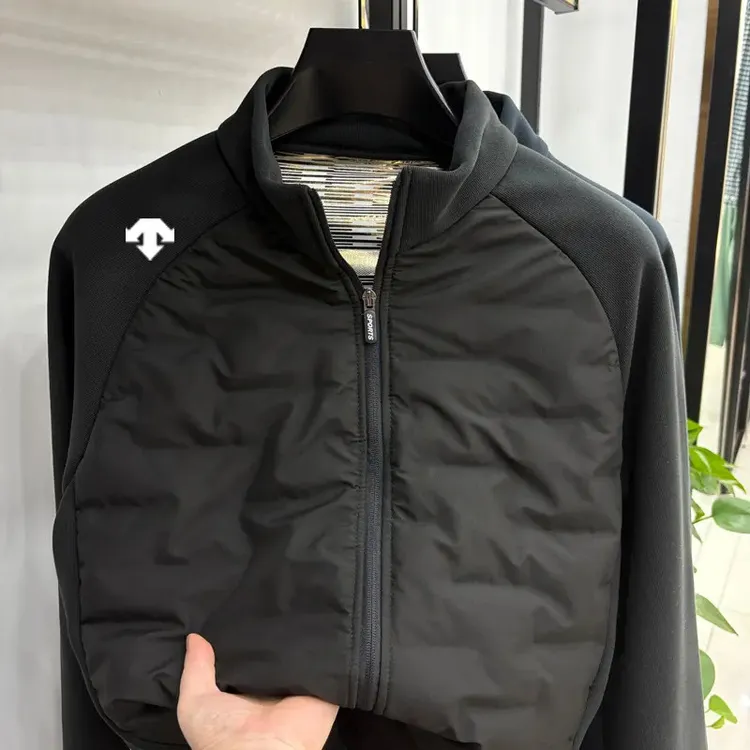 【奥莱撤柜】冬季男士立领户外充绒服拼接轻薄袄子保暖时尚百搭外套