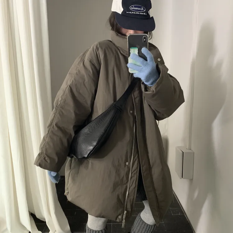 小个子高级韩系休闲加厚保暖韩系女款圆领小个子羽绒服