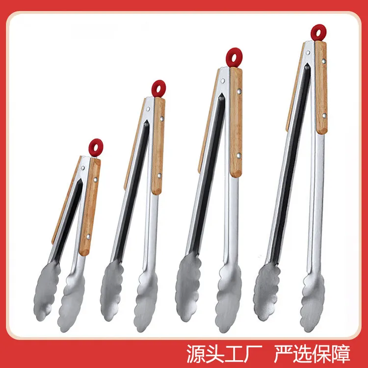 不锈钢食物夹加厚多功能烧烤夹子烤肉夹油炸牛排凉卤菜卤肉食品夹