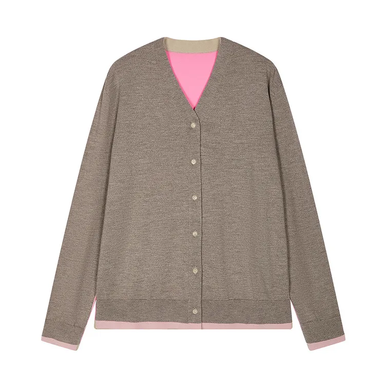 【商场同款】JNBY/江南布衣25秋新品含羊毛针织开衫拼色5P7313310