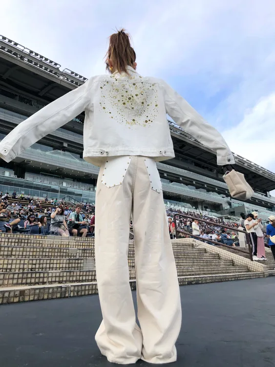 【婉君】夏季新款ins时尚小众涂鸦百搭休闲牛仔裤