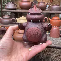 紫砂茶壶宜兴原矿紫砂手工制160