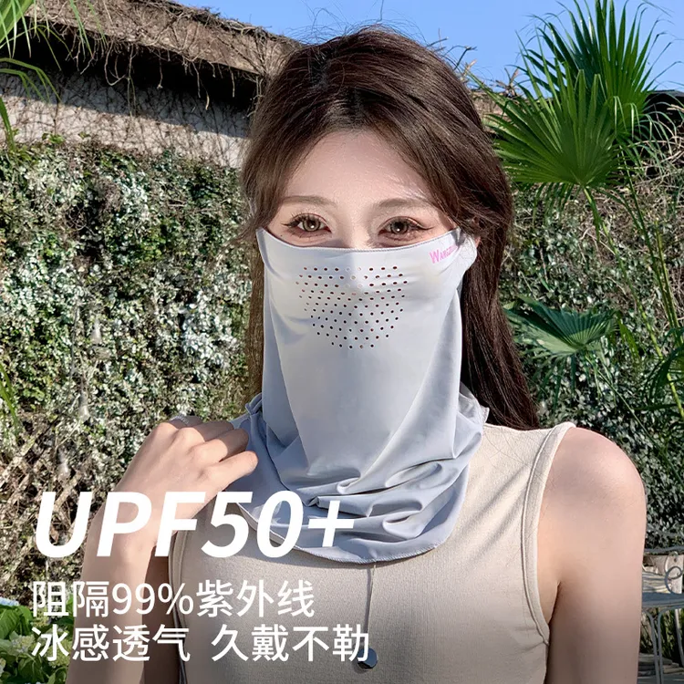 防晒面罩男夏季防紫外线护眼角钓鱼透气遮脸口罩出游护颈遮阳披肩