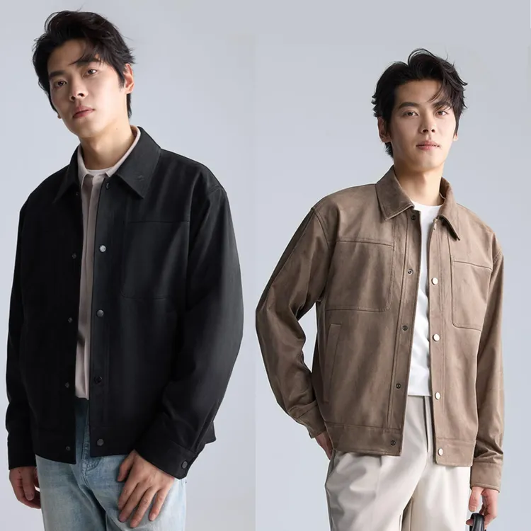 【仿麂皮绒】利郎新款百搭工装夹克潮流秋冬翻领2025休闲茄克外套