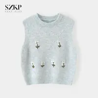 SZKP冬季新款女童装上衣中大童休闲时尚儿童针织马甲MFYD556129
