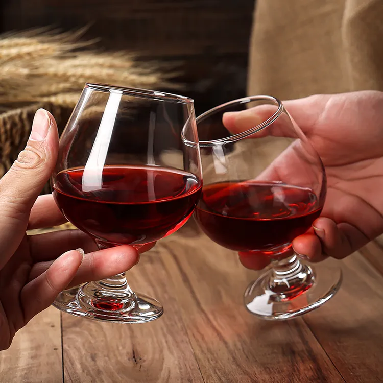 玻璃洋酒杯白兰地杯大肚杯创意KTV红酒杯矮脚威士忌玻璃酒杯家用
