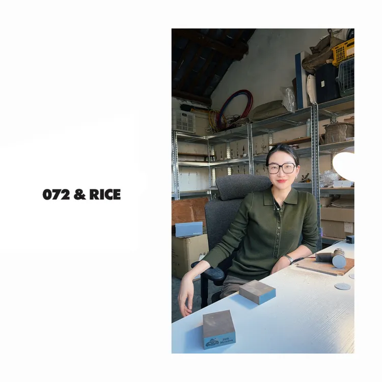 072 & RICE【十五扣】绵羊毛 秋季休闲翻领长袖针织衫 32SJ136