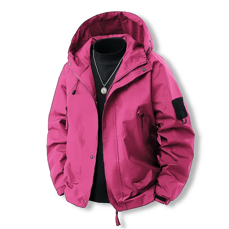 连帽休闲外套夹克男情侣冲锋衣户外外套夹克登山服学生夹克滑雪服