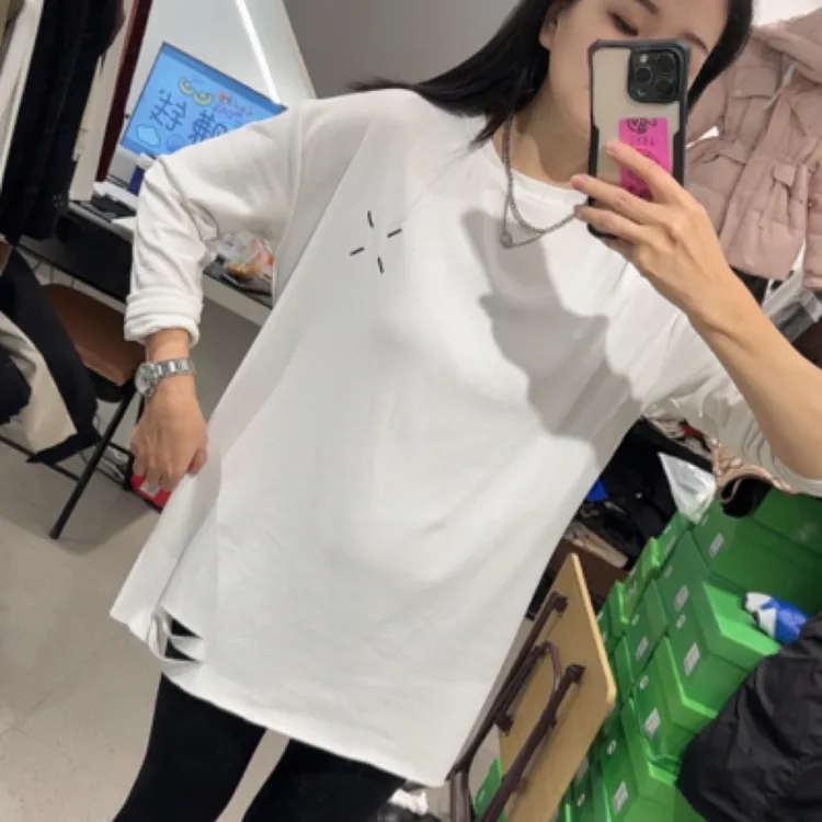 娜娜推荐 定制款衣长78磨毛大版白色打底衣