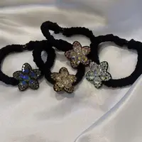 韩国 气质 小众 ins 手工 花花 满钻 发圈K643