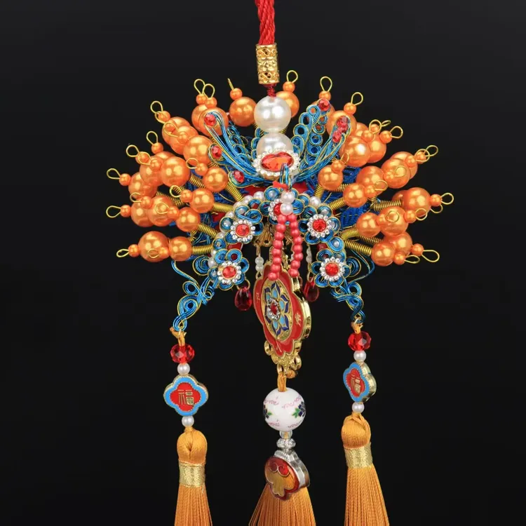 [新品尝鲜]传统国风国潮车载车饰凤冠霞帔手工挂件装饰创意礼品