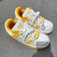99新 LouisVuitton/路易威登 42.5码 lvtrainer白黄胖丁 休闲鞋