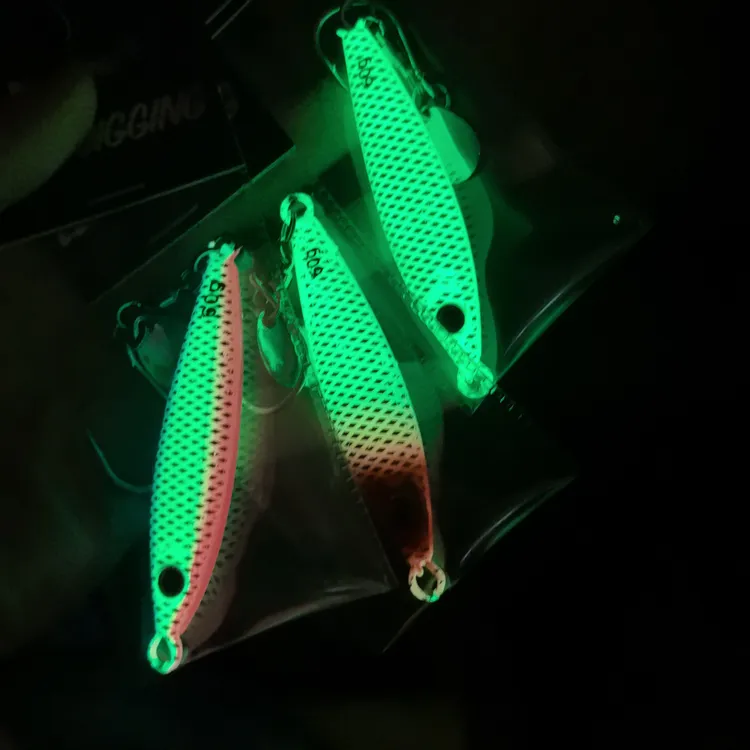 网纹夜光小胖子铁板铅鱼旋转亮片 马鲛鱼石斑刀鱼海钓铁板路亚饵