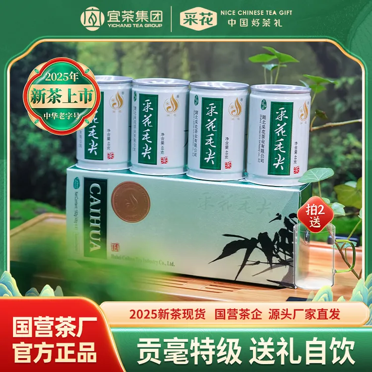 采花【2025新茶现货】五峰绿茶特级茶叶礼盒装品韵竹款192g