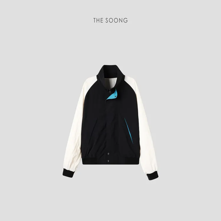 THESOONG|"新浪潮主义"经典重酵洗防泼水撞色翻领夹克外套BFY7348