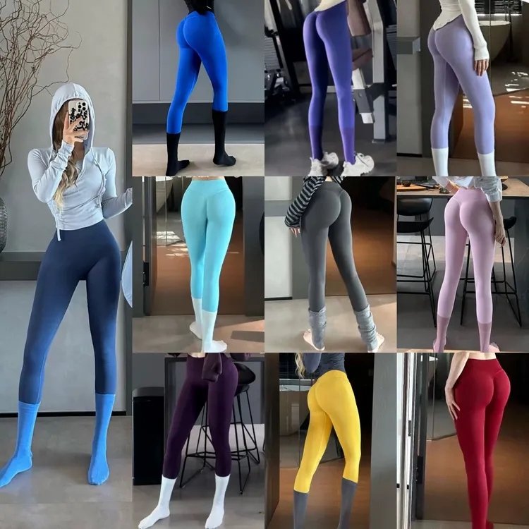 性感翘臀蜜桃裤高腰健身女运动紧身提臀透气性感瑜伽裤