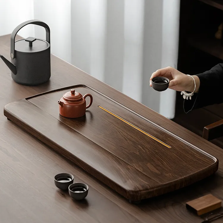 煌山新中式茶盘茶具家用茶台高档竹制茶托盘2025沥水干泡盘竹托盘