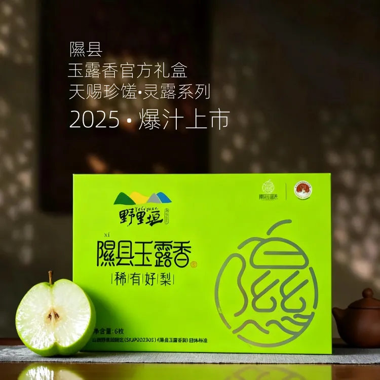山西隰县玉露香梨官方旗舰店自营8斤12颗装送礼礼盒 正品顺丰包邮