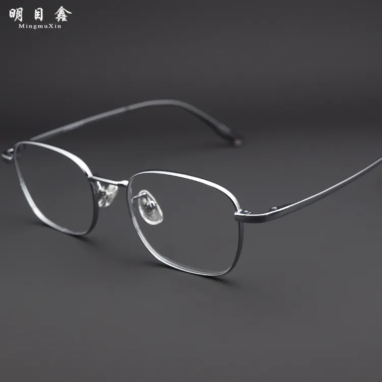 素颜小框近视眼镜简约超轻纯钛眼镜架可配度数远视散光老花防蓝光