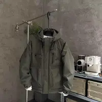 AW.2025绿色冲锋衣情侣棉服高品质门店撤！工装加厚二棉外套Z-M001