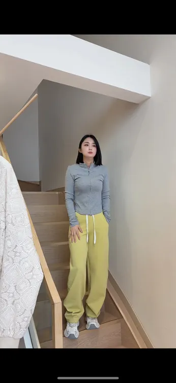 撞色抽绳香蕉裤女宽松显瘦高腰百搭时尚休闲阔腿卫裤