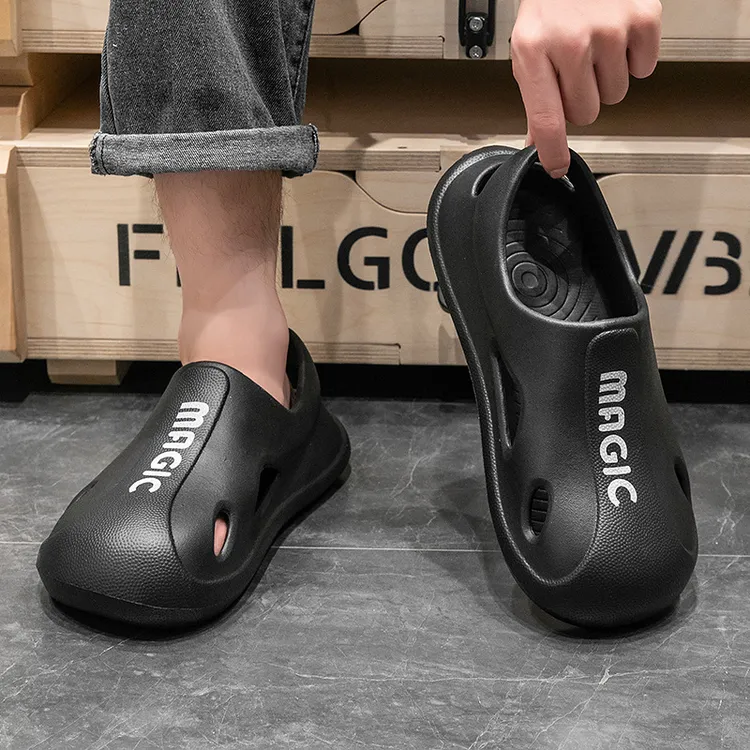 洞洞鞋男款夏季外穿EVA包头拖鞋户外情侣休闲运动沙滩凉鞋难男款