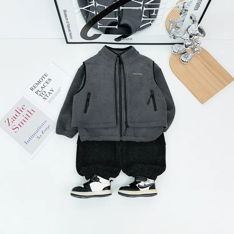 男童上衣两件套外套加厚2025新款秋冬装BQ251089N