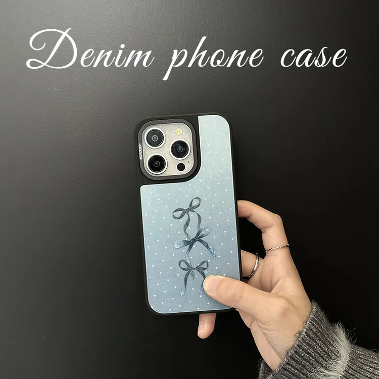 小CASE王子雾蓝蝶语磨砂黑边手机壳适用苹果iPhone16 15 14ProMax