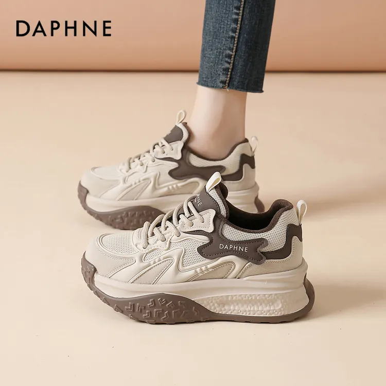 达芙妮阿甘德训鞋女加绒冬季2025新款二棉鞋厚底增高运动鞋巨好看