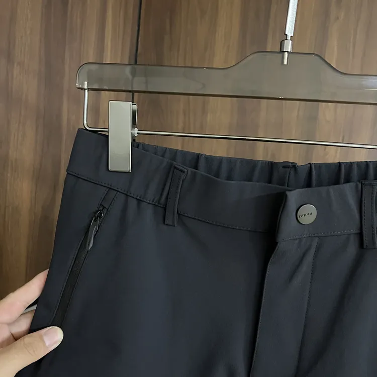 25509秋冬季印花免烫纯色口袋水洗休闲裤短裤速干直筒裤子