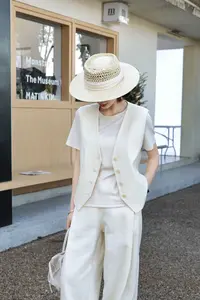 0425-20    女款时尚百搭气质马甲裤子套装（两件套）  WZFQ  58