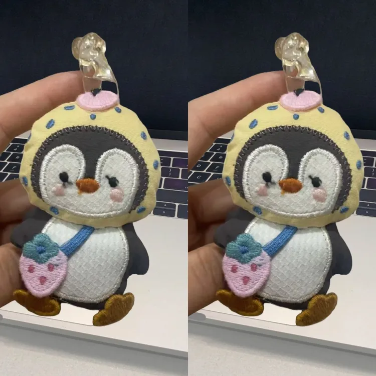 可爱小企鹅香蕉夹纯手工卡通后脑勺显发量马尾抓夹头饰发卡女发饰
