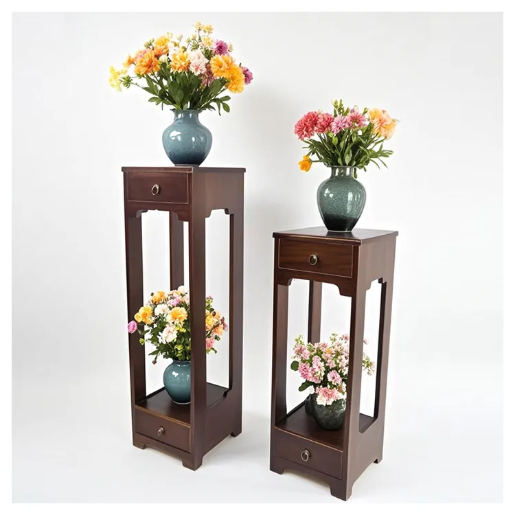 实木花盆架展示架阳台多肉置物架整体落地式花几花架子阳台置物架