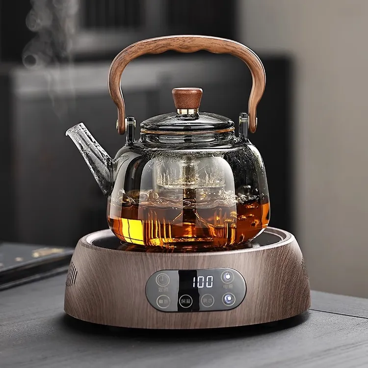 茶壶电陶炉煮茶壶办公室煮茶器高硼硅玻璃内胆家用蒸煮一体茶炉壶