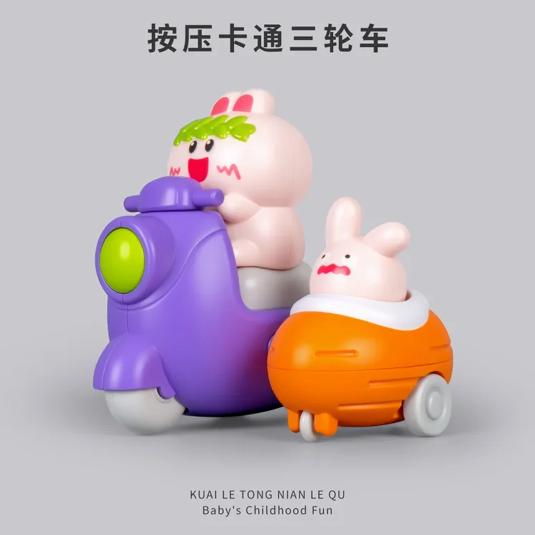卡通回力小汽车玩具按压惯性玩具车宝宝3-6岁三轮车玩具宝宝小车