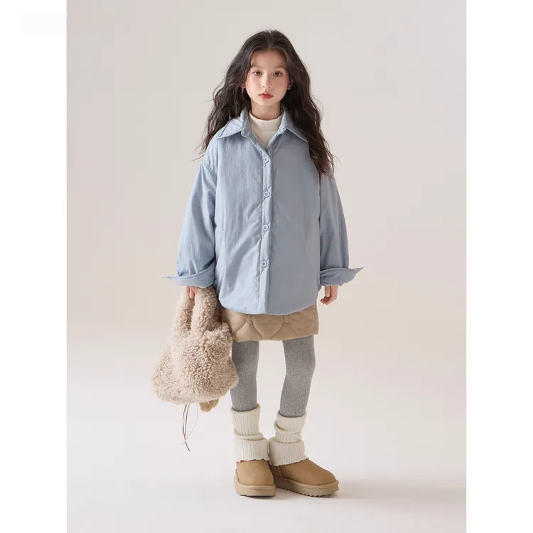 女童冬季穿搭超好看套装2025新款冬装中大童女孩加厚马甲三件套潮