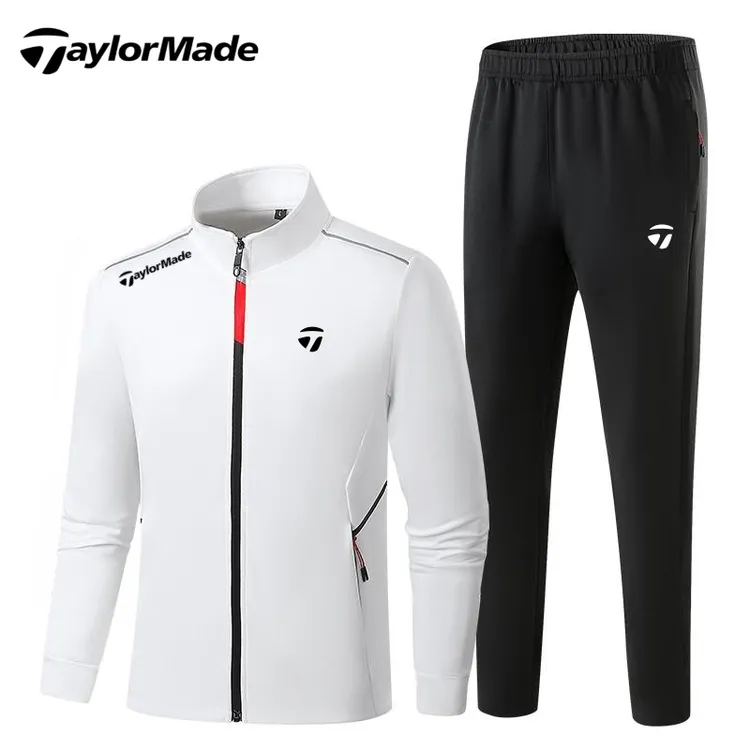 Taylormade泰勒梅男士高尔夫运动套装春秋户外休闲训练健身两件套
