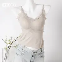 【苏兰文】蕾丝边无痕美背吊带女修身显瘦背心女-2409