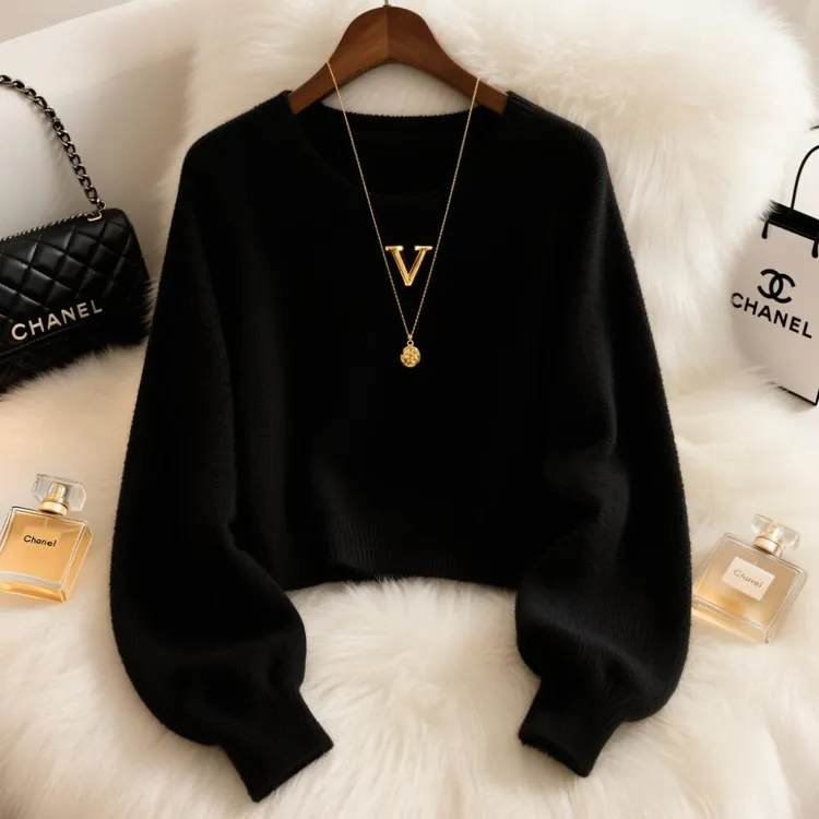 今年流行的时髦小众毛针织衫秋冬季厚款宽松减龄时尚别致气质上衣