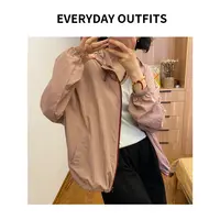 日褡 撞色连帽防晒外套5D26休闲夏季透气宽松户外 Z8863清仓