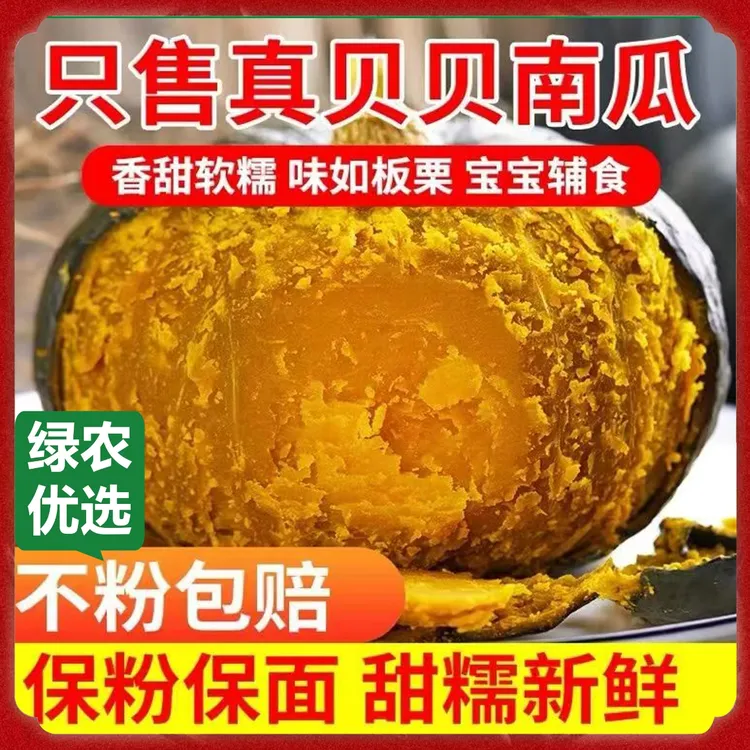 【绿农优选】贝贝南瓜 板栗口感 粉面糯甜整箱4.5-5斤