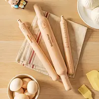 【摩登主妇&黄油小熊】擀面杖家用食品级杆面棒饺子皮实木擀面棍