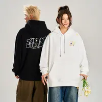 NSTNEW START发芽计划幻影十字星刺绣宽松连帽卫衣男女同款帽衫